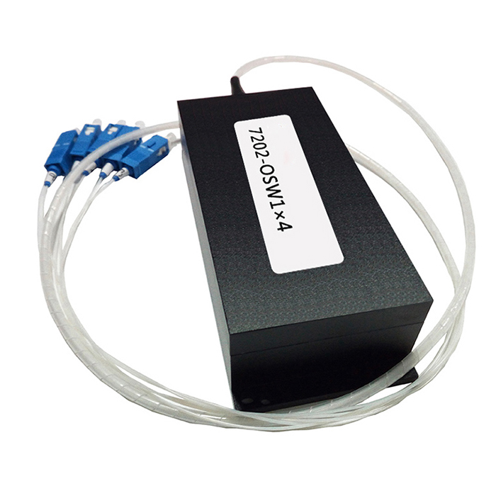 Optical Switch 1x4 Serial RS232 Mechanical Fiber Optic Switch SM/MM Fiber Customizable